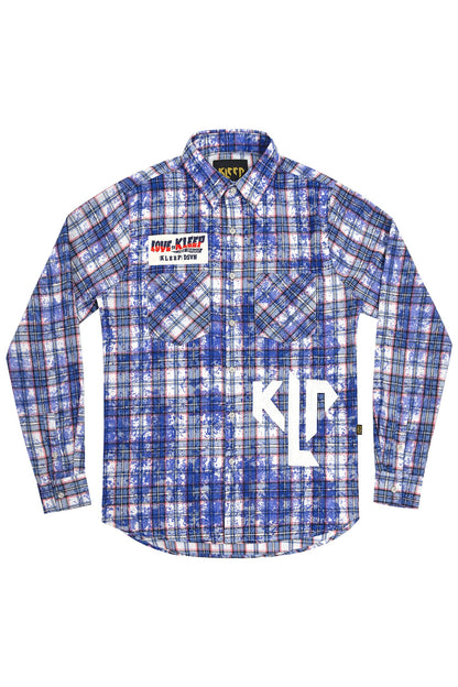 Men's Premium Bleached Multicolor Flannel Shirt