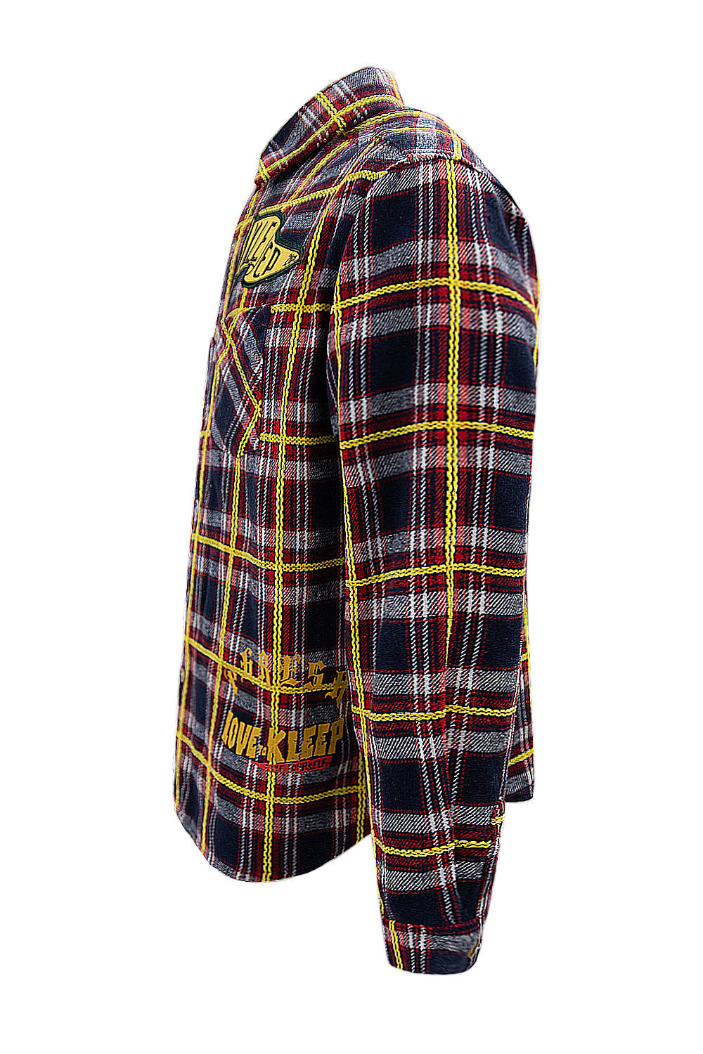 Men's Premium Embroidered Patch Work Heavy Flannel Shirt