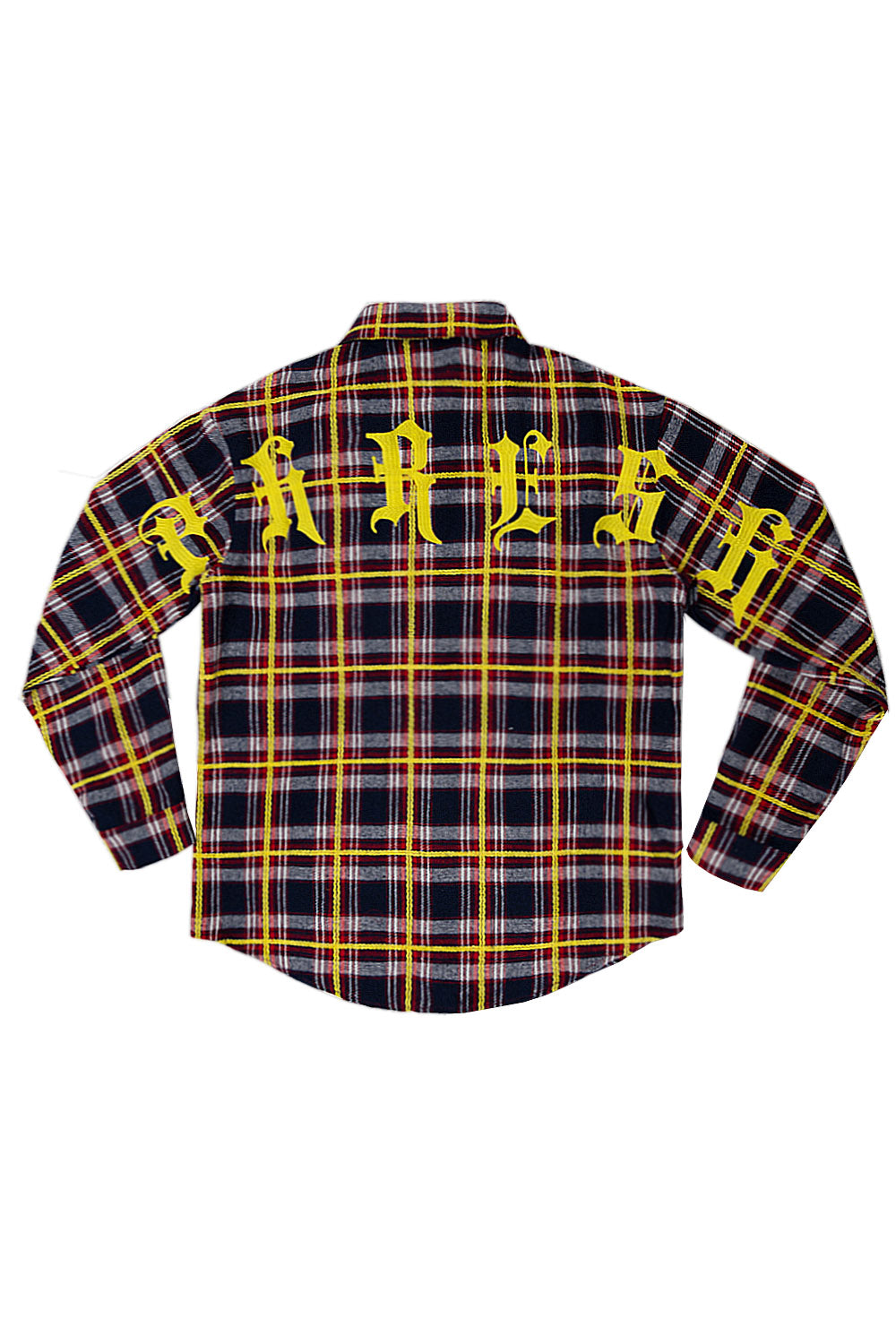 Men's Premium Embroidered Patch Work Heavy Flannel Shirt