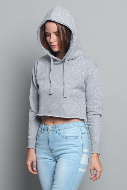 Women's Essential Cropped Long Sleeve Hoodie