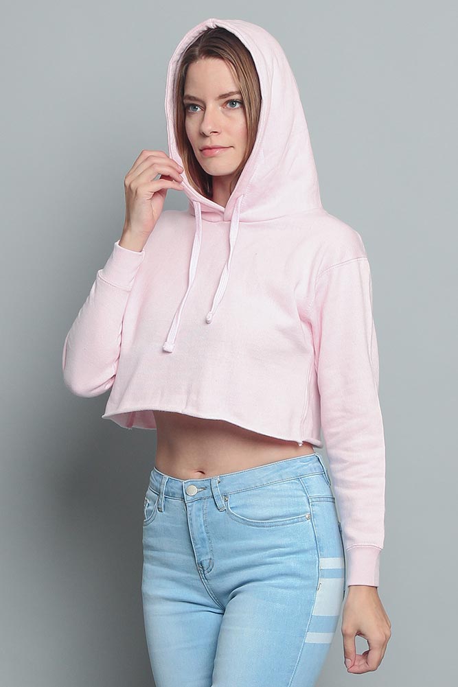 Women's Essential Cropped Long Sleeve Hoodie