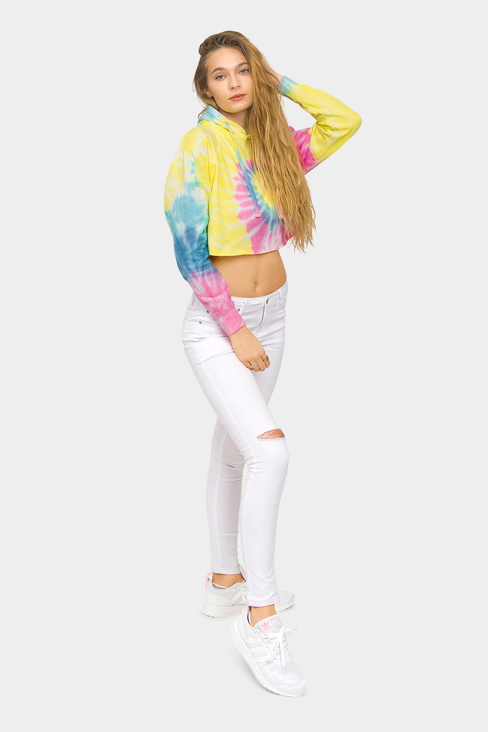 Women's Essential Cropped Long Sleeve Hoodie