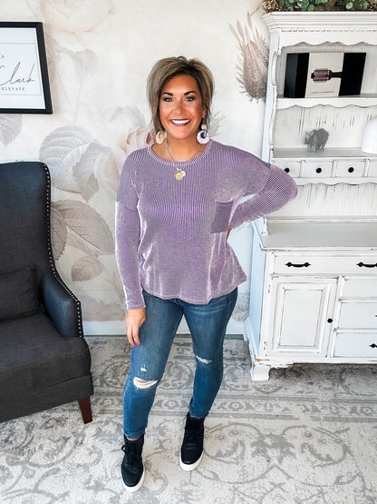Into The Night Pullover - Violet