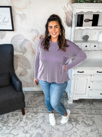 Into The Night Pullover - Violet