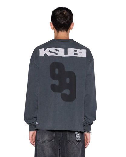 RUGGED EKCESS LS TEE BLASTED BLACK