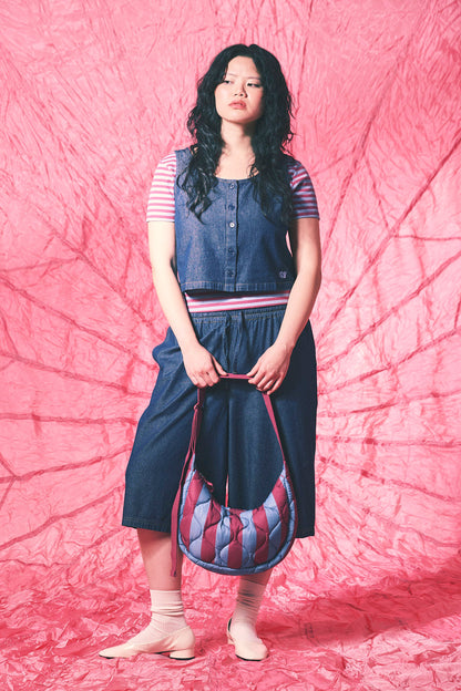 Etoile - Cotton Button Up Tank in Indigo Blue