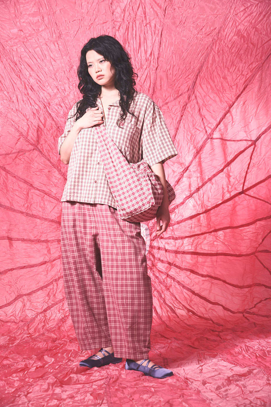 Liza - Crossbody Bag in Rose Deco Check