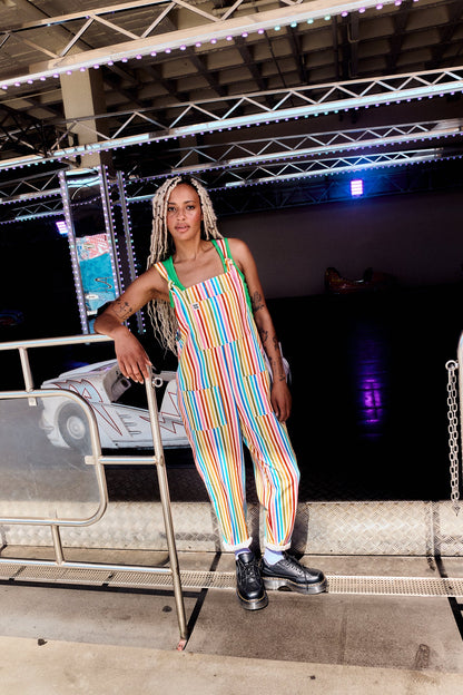 Original - Cotton Dungarees in Vintage Rainbow