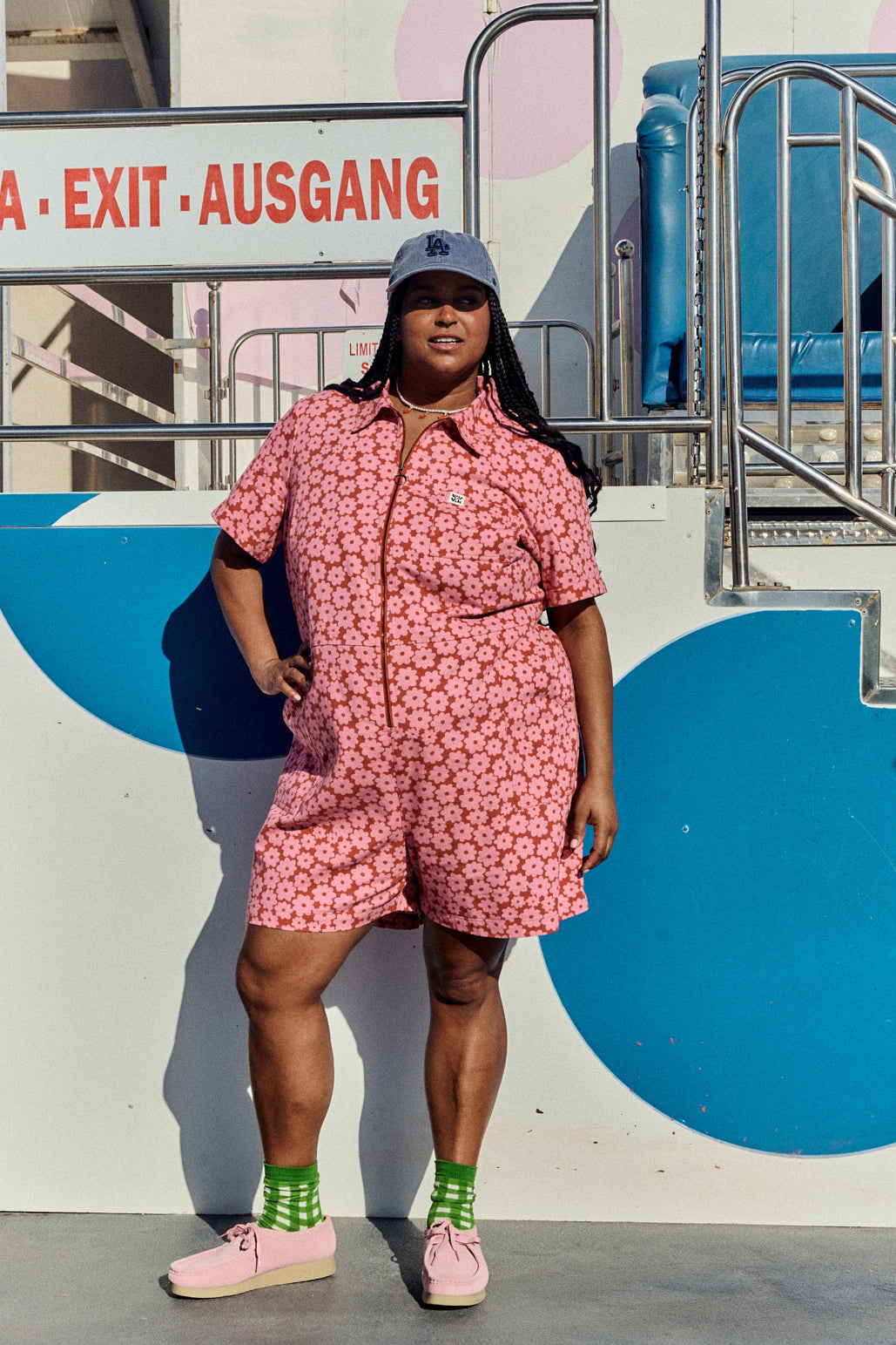 Riley - Cotton Playsuit in Coastal Flower