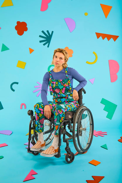Original - Cotton Dungarees in Bold Shapes