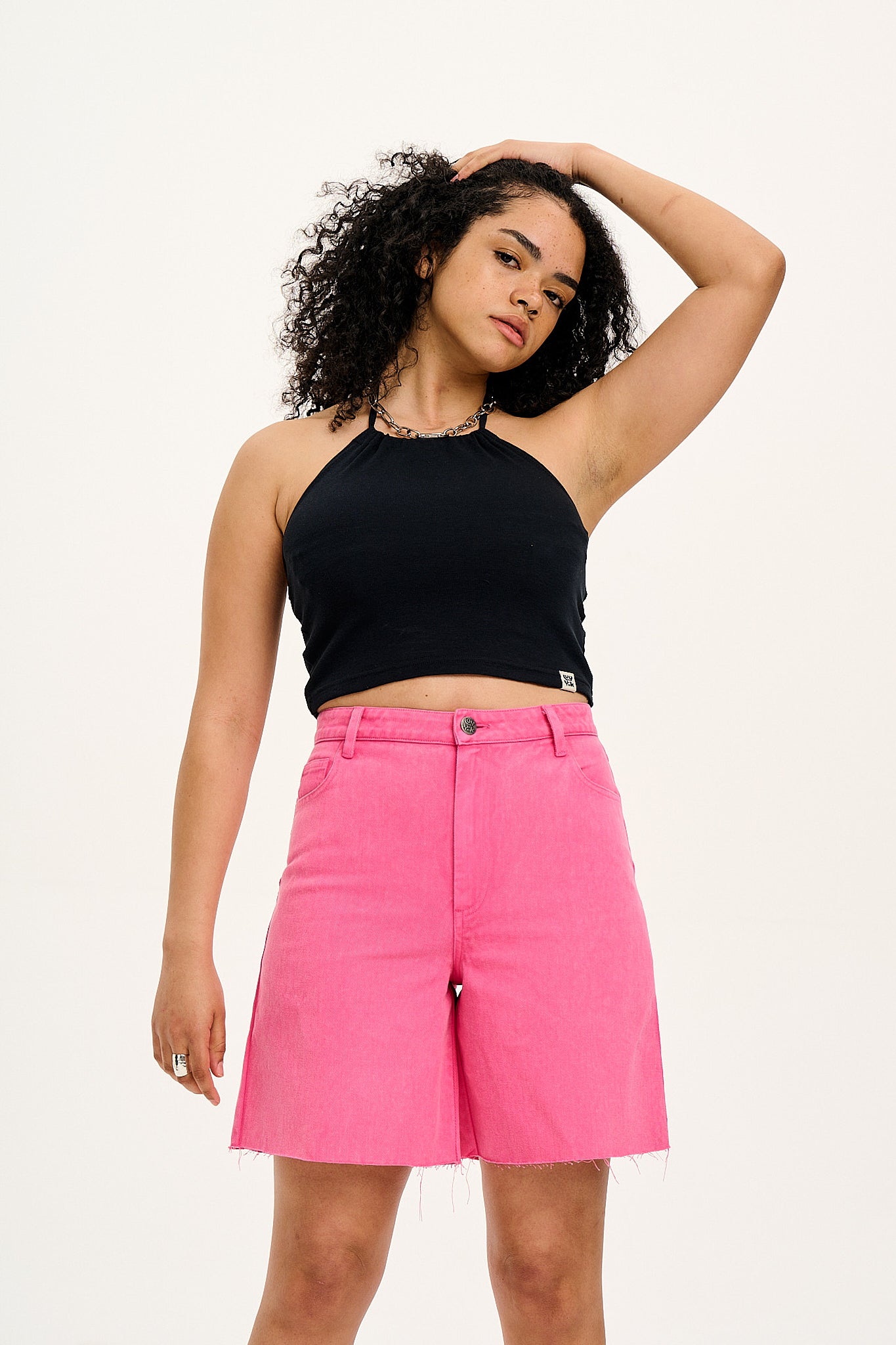Parker - Denim Shorts in Pink Wash