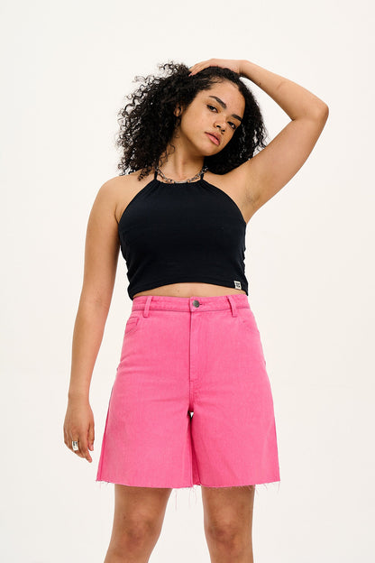 Parker - Denim Shorts in Pink Wash