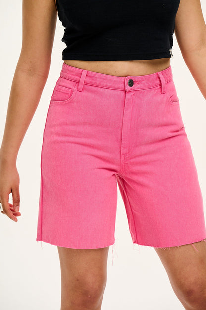 Parker - Denim Shorts in Pink Wash