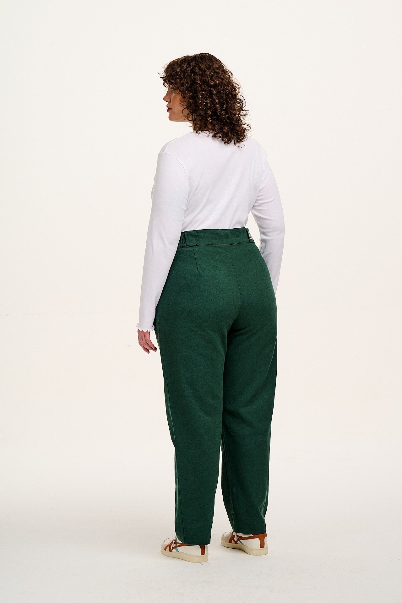Addison - Cotton Jeans in Posy Green