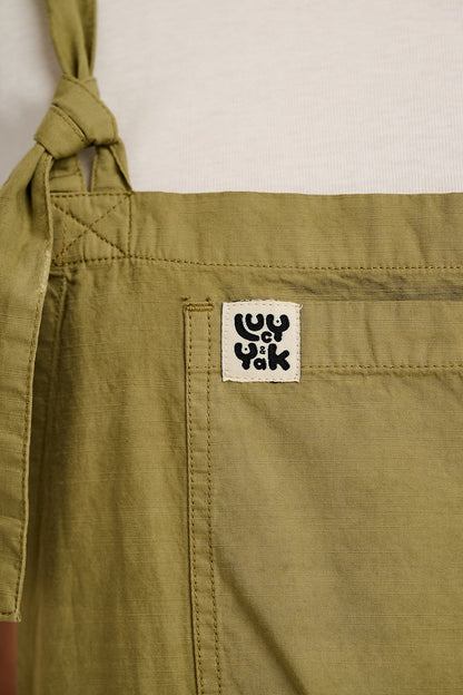 Colorado - Cotton Cargo Dungarees in Herb Garden Green
