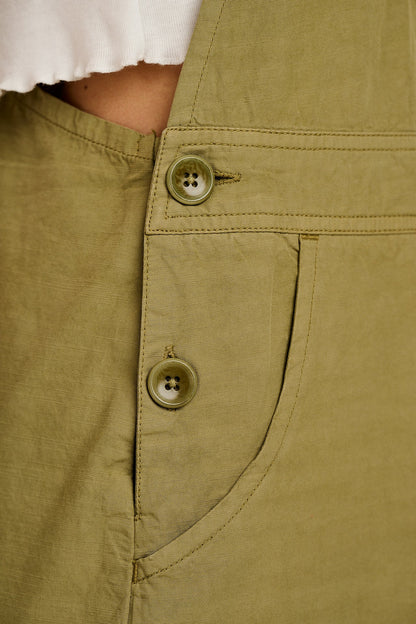 Colorado - Cotton Cargo Dungarees in Herb Garden Green