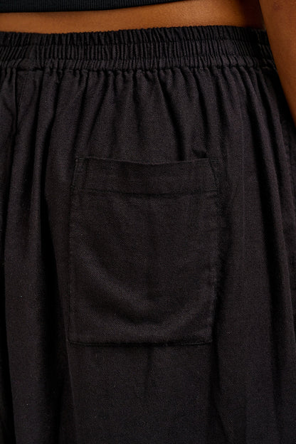 Rumi - Brushed Cotton Balloon Trousers in Black