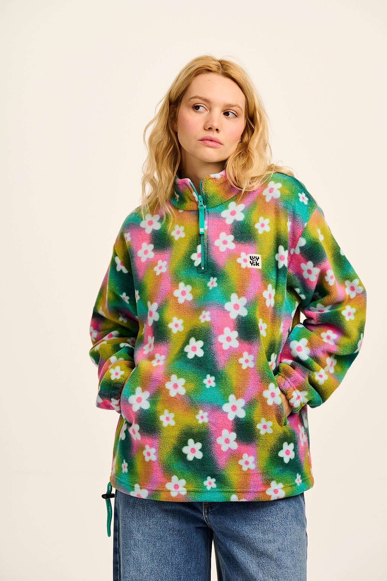 Stevie - Polar Fleece in Tie Dye Daisy Lu