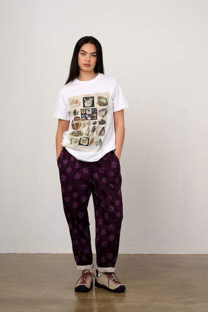 Alexa - Cotton Trousers in Purple Delano