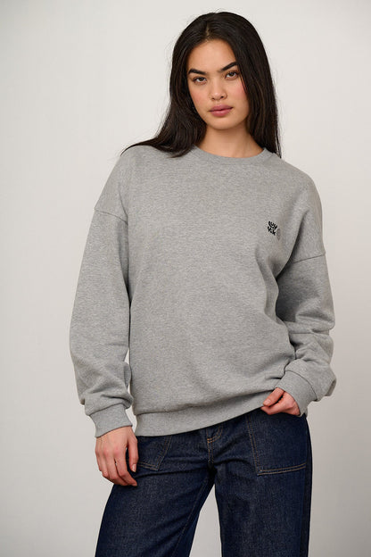 L.E. Sutton - Cotton Oversized Sweatshirt in Dinosaur Natural History Museum & Yak Print