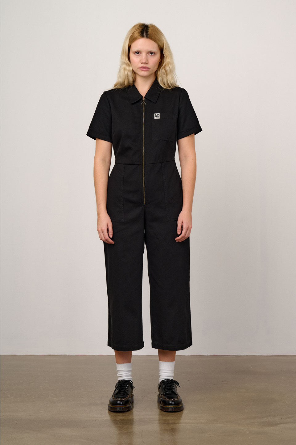 Ragan - Cotton Jumpsuit in Black