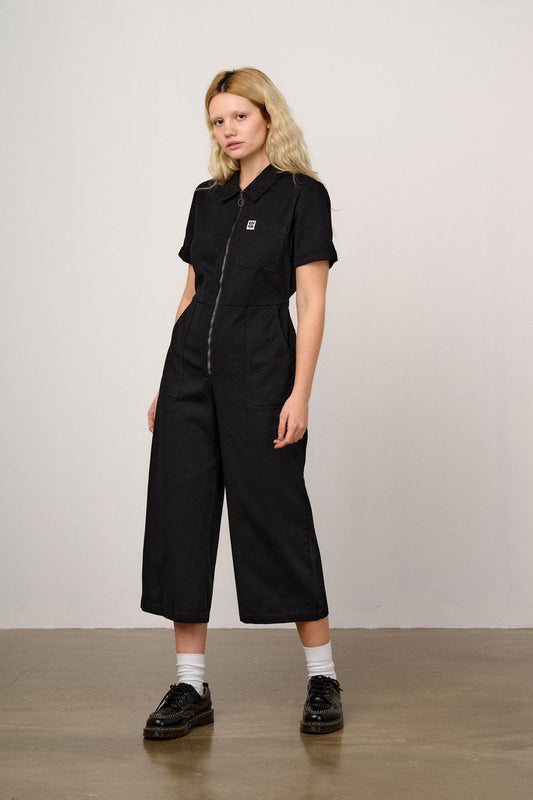 Ragan - Cotton Jumpsuit in Black