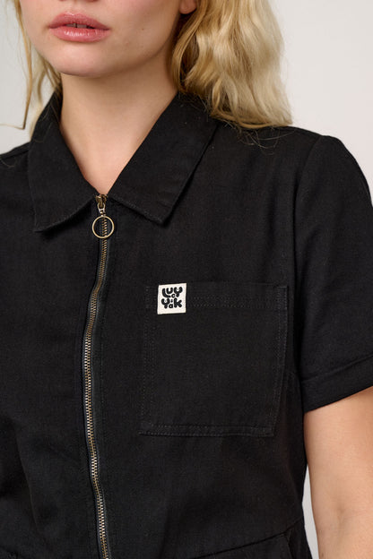 Ragan - Cotton Jumpsuit in Black