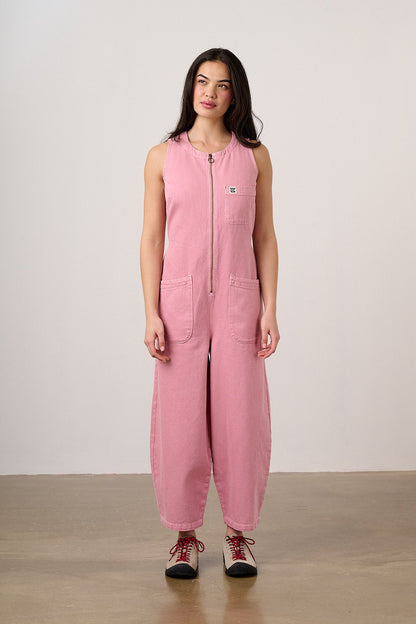 Nari - Denim Sleeveless Jumpsuit in Washed Pink