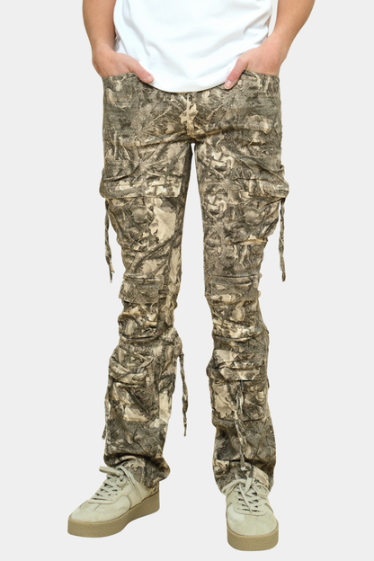 Twill Stacked Pants W/Multi Cargo Pocket