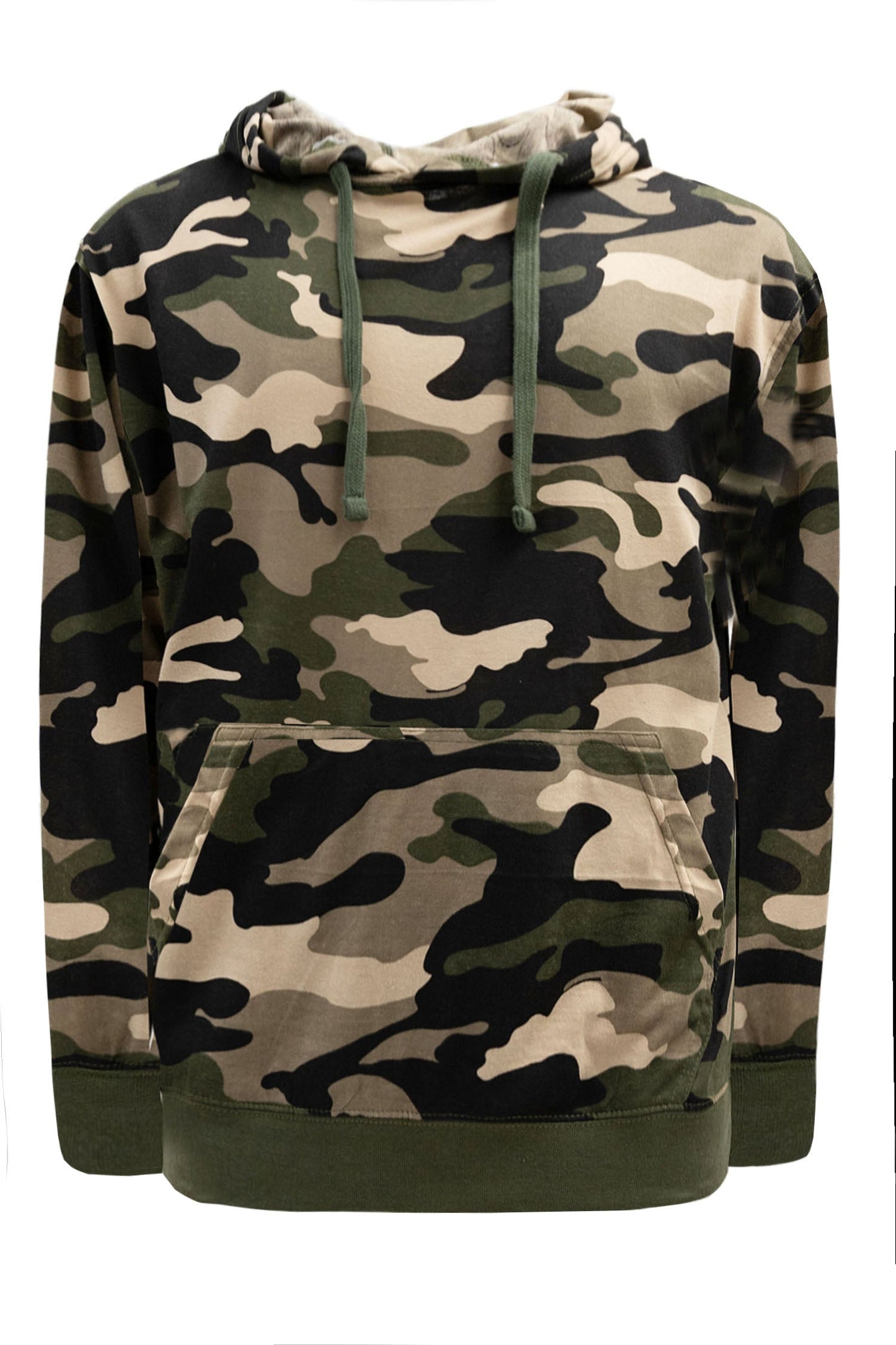 Men's Essential Cross-Dyed Heather Jersey Pullover Hoodie (New Camo)