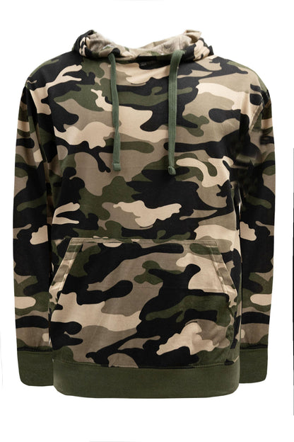 Men's Essential Cross-Dyed Heather Jersey Pullover Hoodie (New Camo)