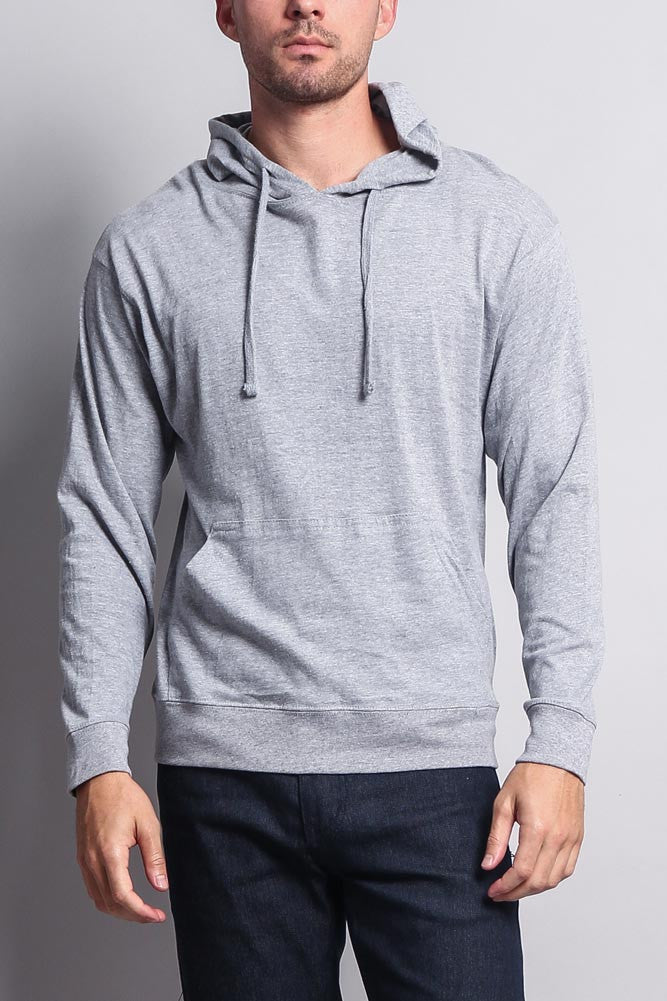 Men's Essential Cross-Dyed Heather Jersey Pullover Hoodie