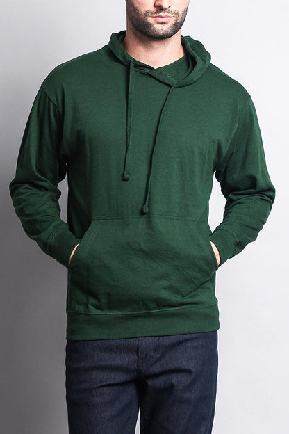 Men's Essential Cross-Dyed Heather Jersey Pullover Hoodie