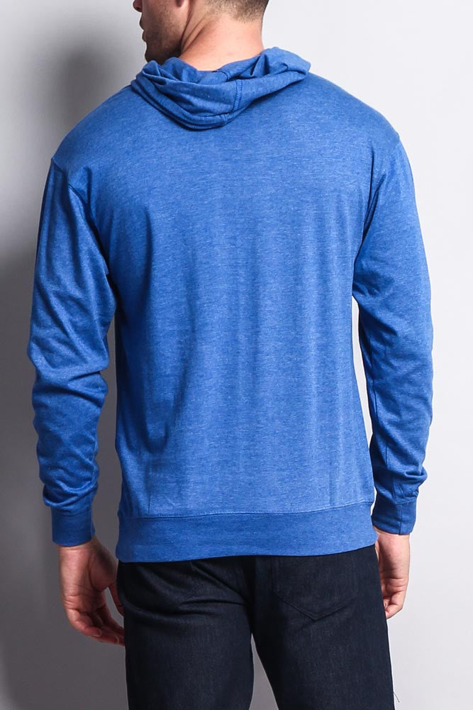 Men's Essential Cross-Dyed Heather Jersey Pullover Hoodie