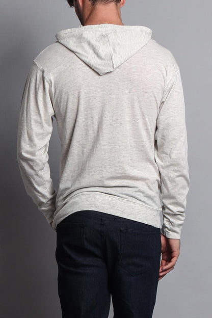 Men's Essential Cross-Dyed Heather Jersey Pullover Hoodie