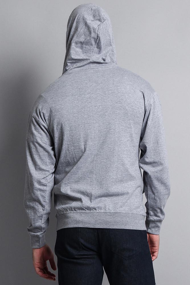 Men's Basic Zip Up Jersey Hoodie