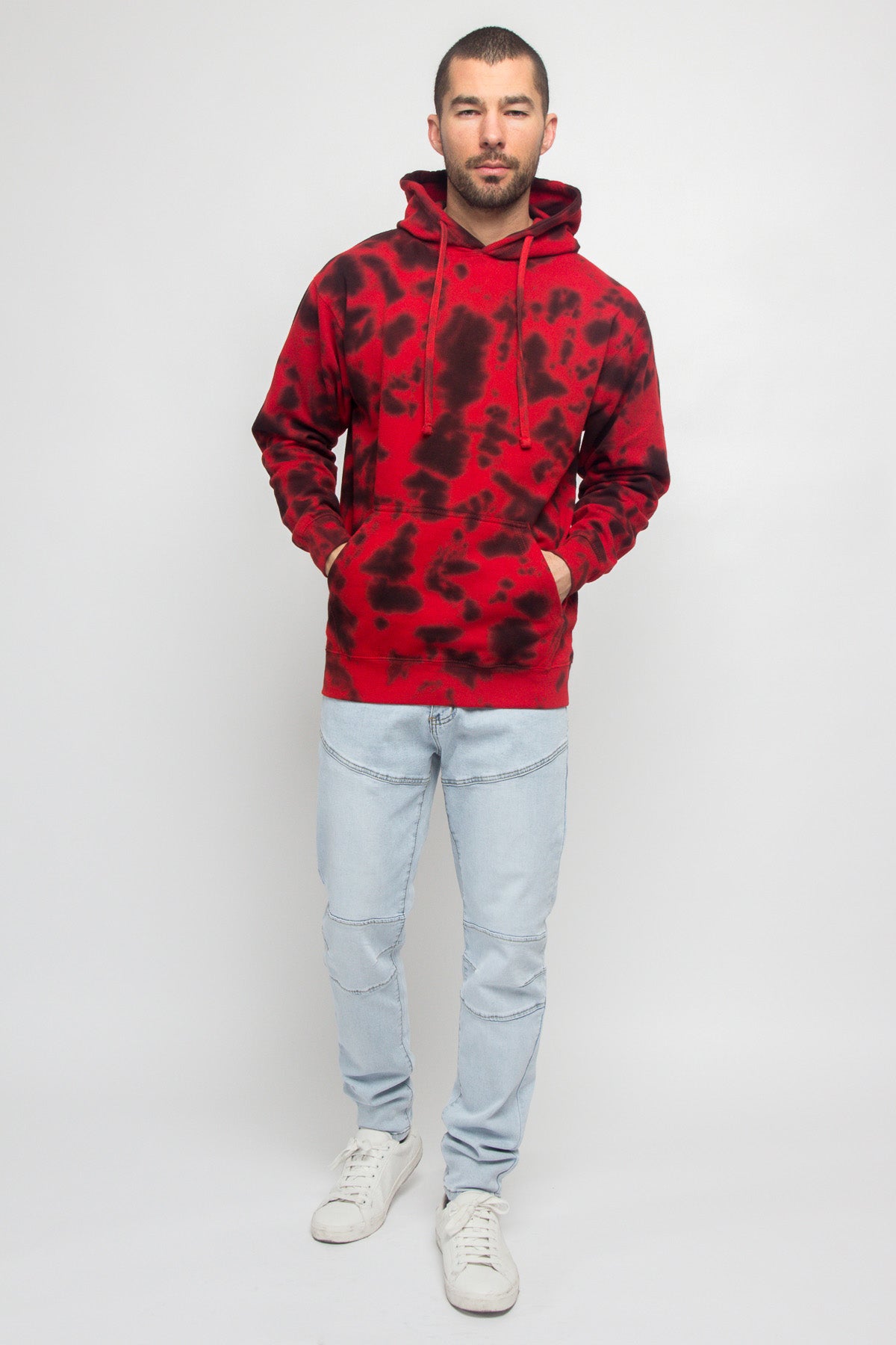 Mineral Wash Tie-Dye Pullover Hoodie