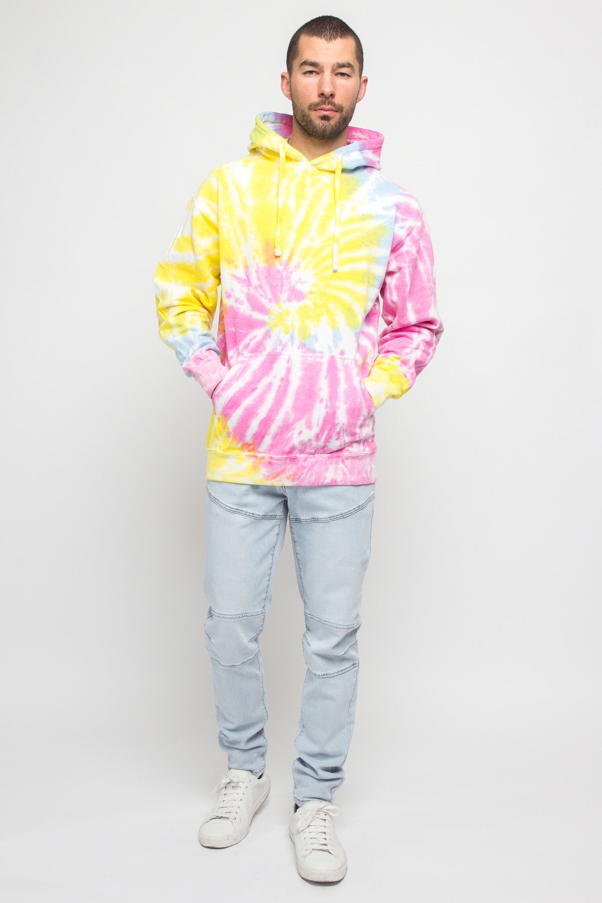Mineral Wash Tie-Dye Pullover Hoodie