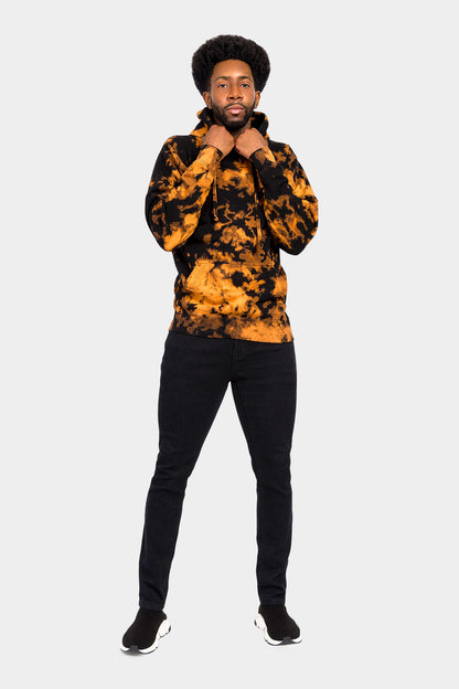 Mineral Wash Tie-Dye Pullover Hoodie