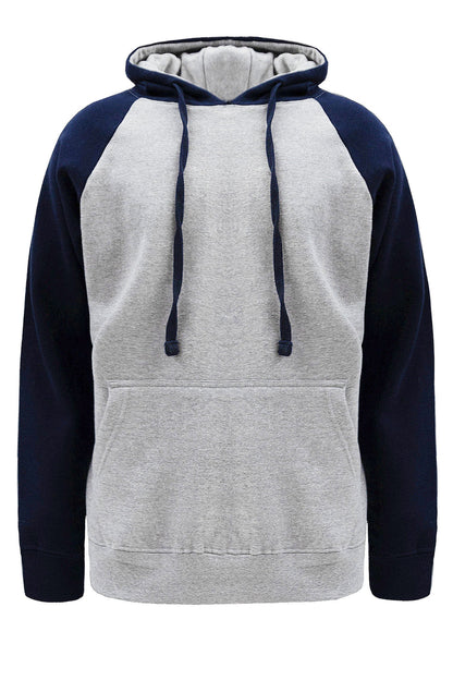Contrast Raglan Sleeve Pullover Hoodie (New Colorways)