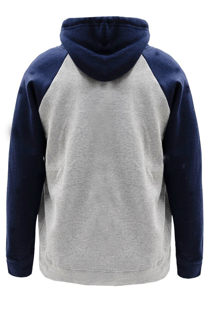 Contrast Raglan Sleeve Pullover Hoodie (New Colorways)