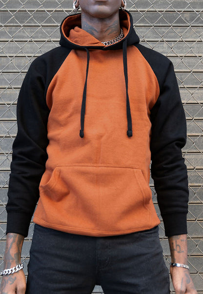 Contrast Raglan Sleeve Pullover Hoodie (New Colorways)