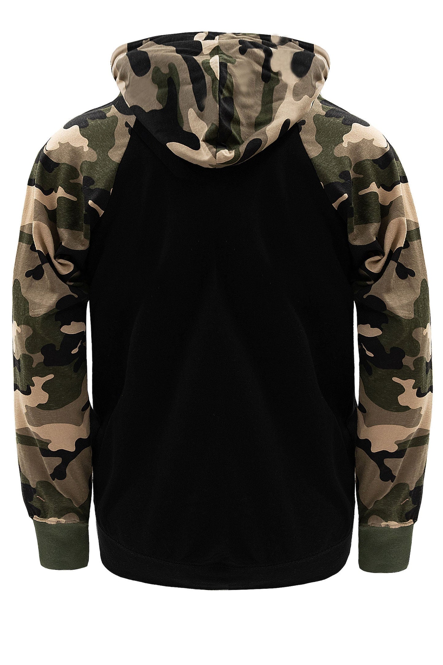 Lightweight Contrast Raglan Sleeve Pullover Hoodie (New Colorways)