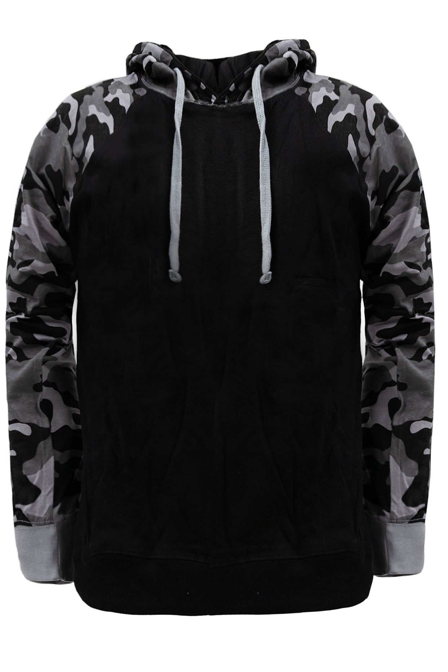Lightweight Contrast Raglan Sleeve Pullover Hoodie (New Colorways)
