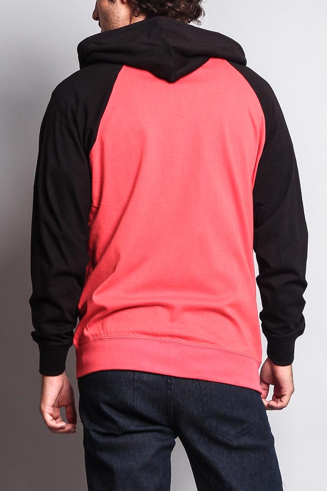 Men's Contrasting Zip Up Hoodie