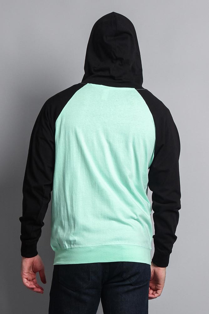 Men's Contrasting Zip Up Hoodie