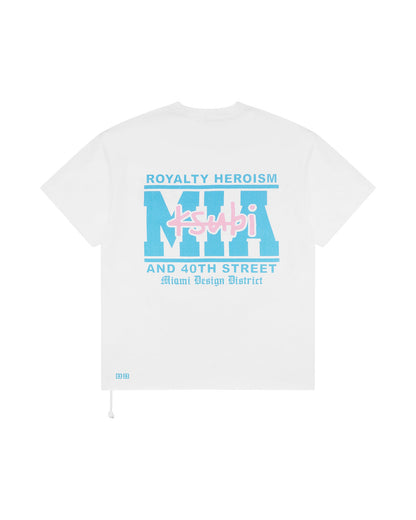 MIAMI AND THE STREETS SS BIGGIE TEE WHITE