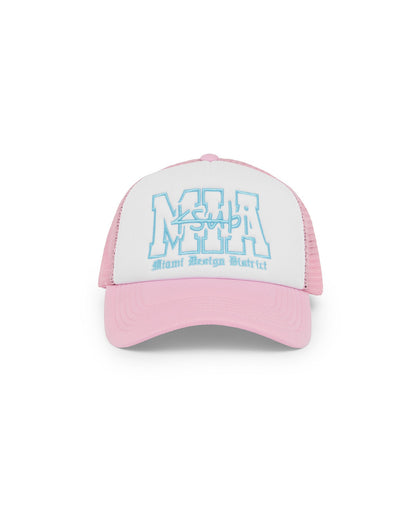 MIAMI AND THE STREETS TRUCKER CAP PINK