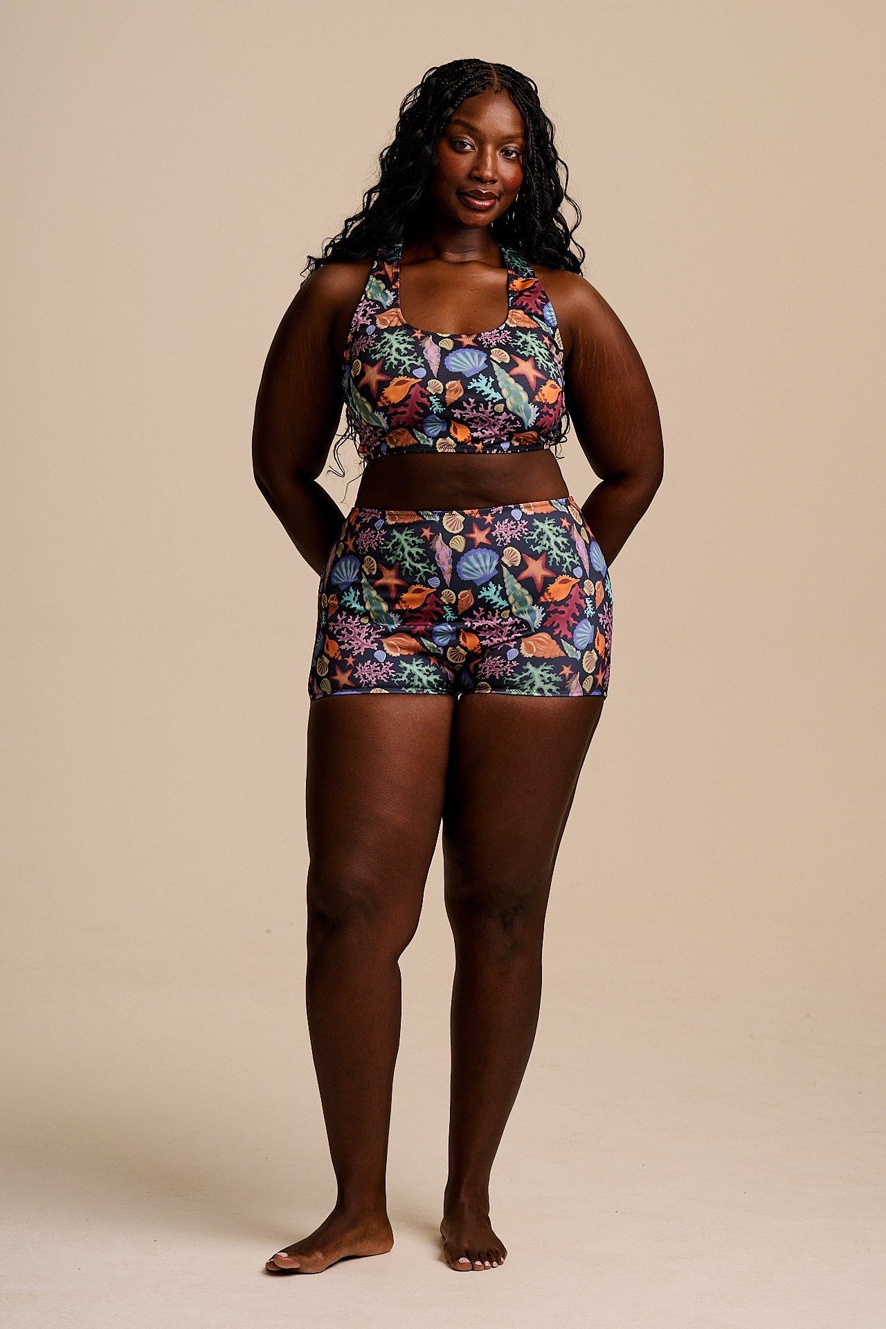 Monte - Bikini Bottom Shorts in Shell Print