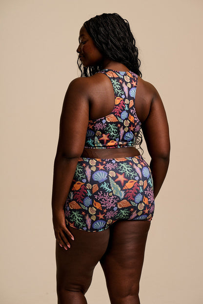 Morella - Racerback Bikini Top in Shell Print